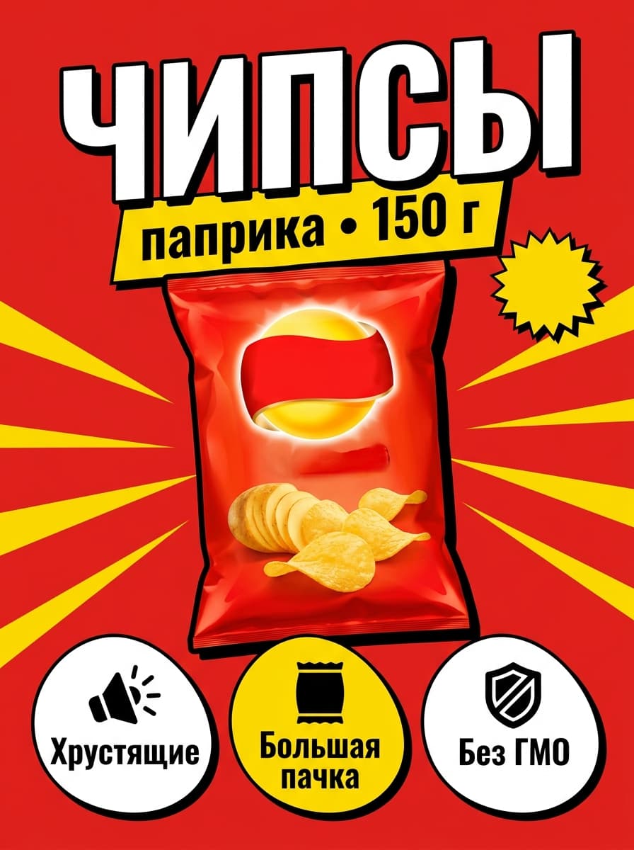 Красная ударная — пример постера