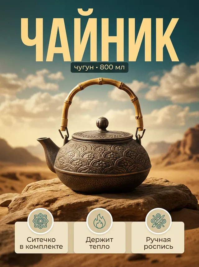 ЧАЙНИК: Этнический пустынный постер